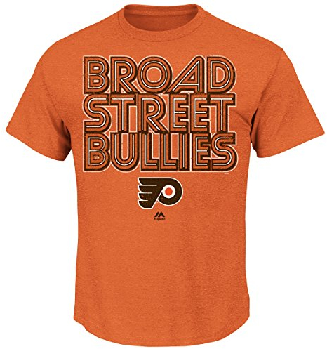 Majestic NHL T-Shirt Philadelphia Flyers Sudden Death Vintage Eishockey Broad Street Bullies (S)
