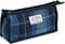 Vagabond Bags Harris Tweed Blue Check Gusset Bag Kulturtasche, 20 cm, Blau (Mid Blue)