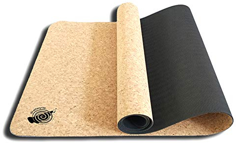 Yogamatte mit Kork 6 mm ca. 183 x 60 cm