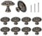 ShipeeKin 10stk Möbelknöpfe Vintage Kommode Schrankknöpfe Blumen Möbelknauf Antik Messing Möbelgriffe 30mm für Schränke, Türen, Schubladen, Küche usw.