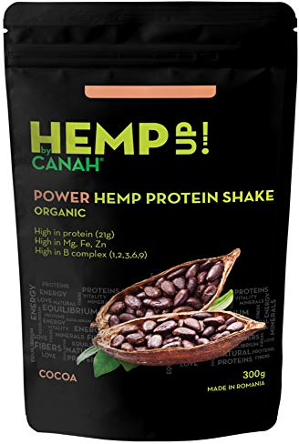 Canah Hemp Up Organic Protein Shake Powder – Muscle gain & Boost up Immune System, Gluten Free, Energy Booster, Healthy Hemp Powder (Cacao)