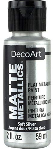 Deco Art Americana Acrylic Matte Metallics 2Oz-Soft Silver