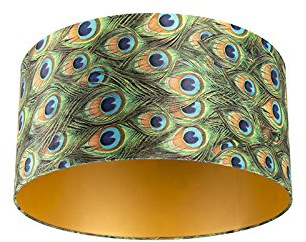 Qazqa Modern Lampenschirm - Cilinder Velours - Grün, supports-e27, diameter 50 centimeter