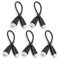 Lot de 5 câbles HDMI 4K ultra haut débit, cavalier HDMI 0,25 m, OD 5,0 mm