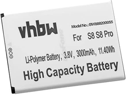 vhbw Akku kompatibel mit Ulefone S8 | S8 Pro Handy Smartphone Telefon (3000 mAh, 3,8 V, Li-Polymer)