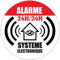 1x autocollant Ø65mm de dissuasion  maison sous alarme  stickers