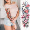 EROSPA® Tattoo-Bogen temporär - Rosen/Totenkopf/Kreuz - Oberarm/Unterarm - Frauen/Männer