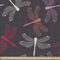 ABAKUHAUS Libelle Gewebe als Meterware, Bunte Silhouetten, Schön Gewebten Stoff für Polster und Wohnaccessoires, 1M (148x100cm), Mehrfarbig