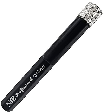 NBB Brocas de diamante con vástago hexagonal,corona diamante para taladrar en seco en porcelana, cerámica, baldosas, granito, azulejo, meyor en húmedo, en taladros de cable o sin cable (1, 10mm)