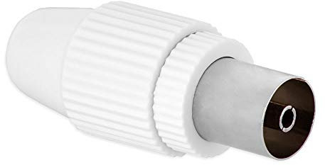 Tecbee 1x Koaxialbuchse TV Antennenbuchser Adapter Kupplung Buchse Verbinder Antennenkabel Schraubbar