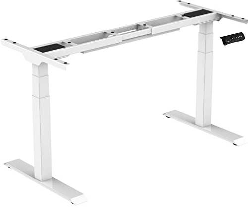ESMART EZX-132W Weiß - Dual Motor Elektrisch Höhenverstellbares Schreibtisch-Gestell 58-123 cm 3X Memory Aktivitätserinnerung Schnelle Montage