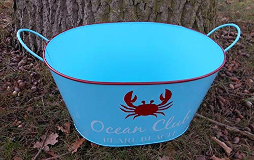 Deko-Impression Eiswanne Flaschenkühler EIS-Eimer Ocean Club Pearl Beach 40 x 32 cm türkis