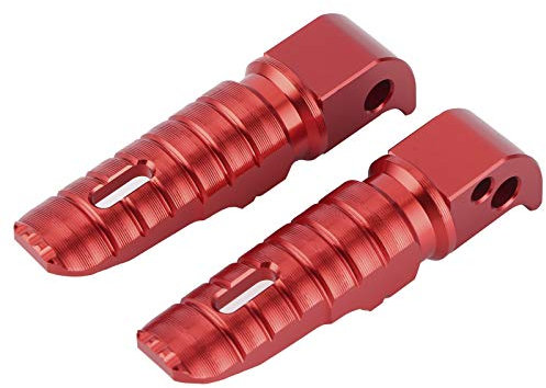 aqxreight - Repose-pieds arrière, 1 paire de repose-pieds arrière pédales en alliage d'aluminium adaptées pour MT-10 MT-09 MT-07 Tracer900 FZ6[rouge]