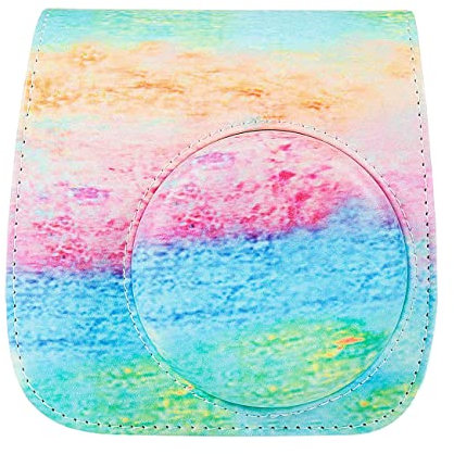 ZEEREE para Fujifilm Mini 8/Mini 8S/Mini 9/Mini 11/Mini 12 - Funda de Piel para cámara instantánea, Regenbogen, Accesorios de cámara