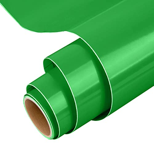 IModeur Green Permanent Vinyl for Cricut, 12 x 5 Ft Permanent Vinyl Roll for Cricut, Silhouette & Cameo, Vinyl for Mug, Cup, Window & Home Decal, and other DIY projects