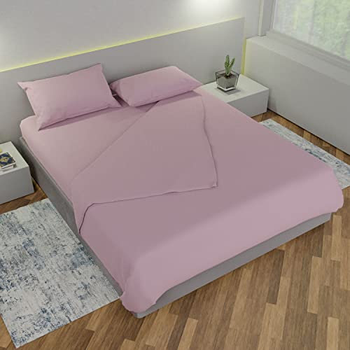 Leonardo Home - completo matrimoniale da Letto in cotone - compreso nel completo 1 lenzuolo - 2 federe per cuscini standard - 1 sotto con angoli