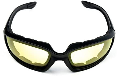 Iguana Custom Lunettes photochromiques jaunes pour moto, ski, snowboard, cyclisme et sport