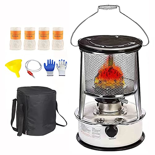 Xrdbfd Petroleumofen, Petroleum Heizung Für Innenräume, Tragbare Petroleumheizung, Große Petroleumkocher Heizer Für Camping, Zelt Heizung, 4.6/6L Petroleumofen,6Lwhite