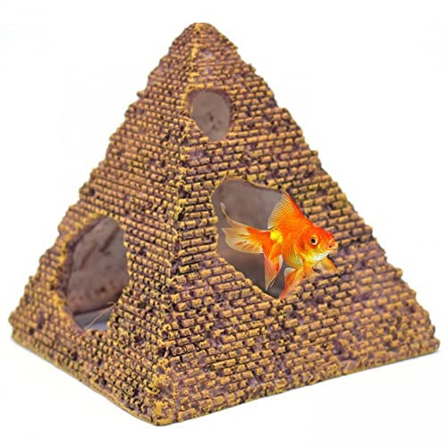 Ericetion Ägyptische Aquariumdekorationen-Resin-ägyptische Pyramiden Reptiliengarnelen-versteck Aquarium Dekor Ornament Aquarium