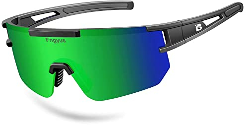 MZZBF Polarisierte Sport-Sonnenbrille für Damen und Herren, UV 400 Schutz Sonnenbrille für Radfahren,Golf,Skifahren,Fahren