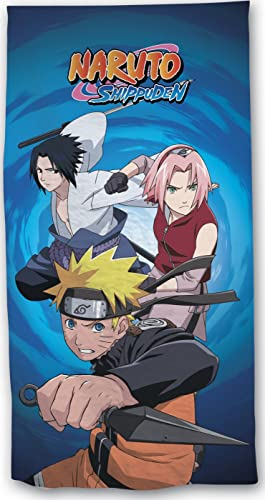 arlis Drap de Plage Naruto ou Serviette de Bain Naruto 70x140cm en Coton (Serviette Naruto - B)