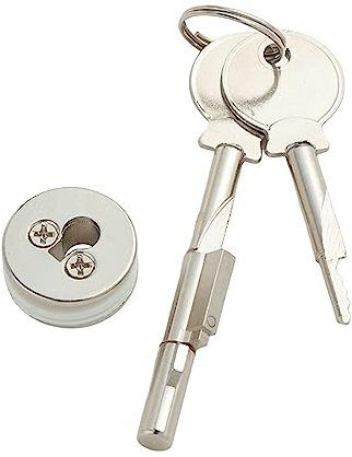 Baoblaze Display Cabinet Lock Sliding Door Lock Universal Wear Resistance Easy to Install Parts Glass Lock Counter Lock for Fridge Lock Drawer Lock