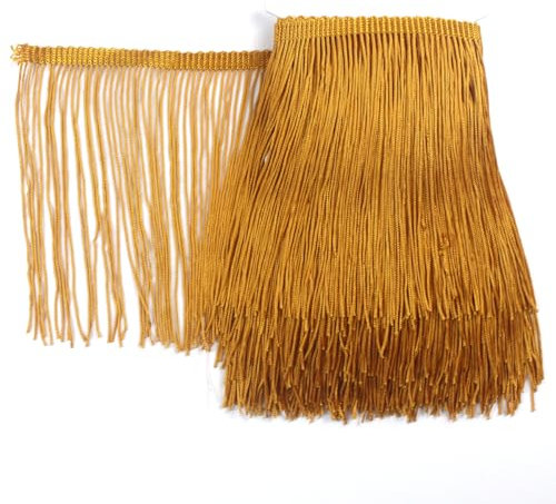 Spitzenband, 5 Yards, Gold Fransenborte, 15 cm breit, Fransenbesatz, Band für DIY, Lateinisches Kleid, Bühnenkleidung, Accessoires, Spitzenband