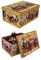 Kreher® 2 Stück Aufbewahrungsbox mit Deckel, Deko Papp-Karton, Stapelbox, 45 Liter mit Griffen, 51 x 37 x 24 cm (Weihnachtskerzen)