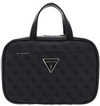 GUESS Kulturbeutel Jesco Hanging Weekender Coal dunkelgrau