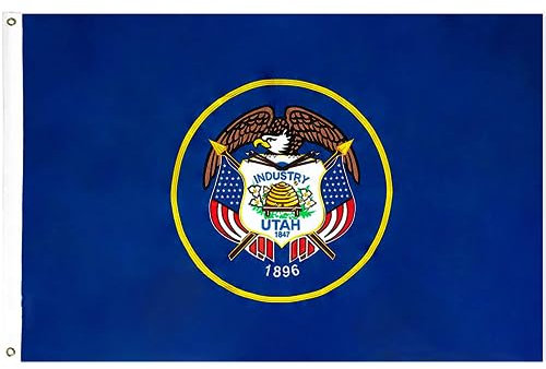 Drapeau Usa City Flag Decor Utah Hanging Flag Décoration Extérieure Imperméable Décoration De Vacances Prop Cadeau