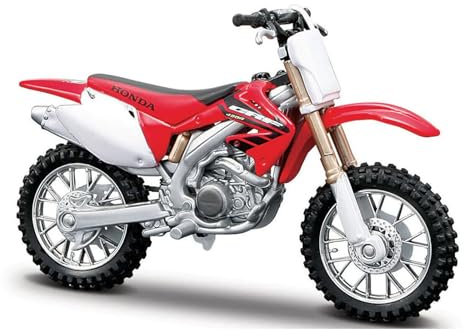 May Cheong Bburago Honda CRF450 Motorbike - Incredibly Detailed Die-Cast Replica Collectible Model - 1:18 Scale, Red