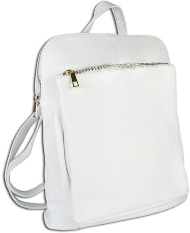 Toscanto Damen Cityrucksack Leder Tasche weiß OTT610RW Leder Cityrucksack