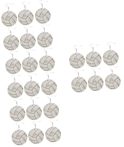 ifundom 12 Paare Volleyball-ohrringe Statement-ohrringe Für Frauen Ohrringe Für Frauen Im Trend Geschenk Für Frauen Ohrschmuck Für Damen Sportbälle Ohrringe Leder Liebhaber Fußball Zubehör