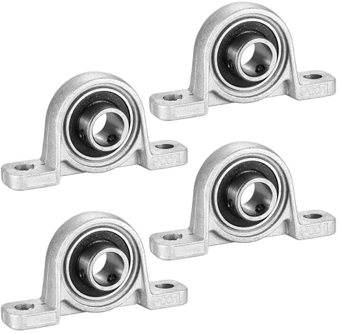 4 Pezzi Cuscinetti a Sfera con Supporto, 12mm Cuscinetto Flangia, Cuscinetto del Blocchetto Cuscino, Cuscinetti in Lega di Zinco per Stampanti 3D, Macchine da Stampa (KP001) (Diametro interno 12 mm)