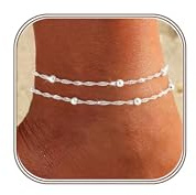 ZHESHY Fußkettchen Damen Silber 925 Gold Wasserfest Fussketten für Frauen | 18K Vergoldet Verstellbar Fußkette mit Herz Zirkon Kleeblatt,Knoten Schlangenkette,Sommer Schmuck Boho Strand Geschenke