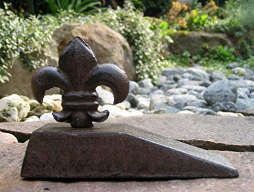 Cale de porte au design de lys en fonte - Élégance et fonctionnalité combinées