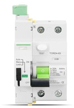 Dispositif intelligent de réenclenchement automatique de Type A, disjoncteur différentiel 2P 230V 6KA 63A 30mA 100mA 300mA, 1 pièce(Size:300mA,Color:63A)