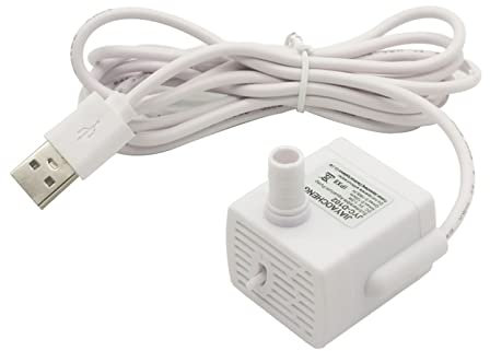 Replacement Water Pump for Cat Fountain - 5V USB Ultra Quiet Adjustable Flow Motor, Universal Compatible Pet Fountain Pump for Dog/Cat Water Dispensers, Prevent Dry Burning