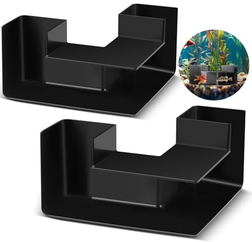 Nuanchu 2 Pcs Aquarium Underground Tunnel, Dual-Entrance Fish Hideout Cave | Heavy-duty ABS Plastic, For Corydoras Loaches Shrimp, Dual Openings Reduce Stress, Buried Design for Bottom Dwellers