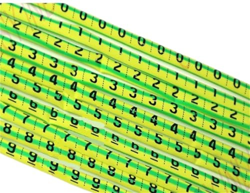 Cable Labels Plastic heat shrink tubing cable marker label Wire heat shrink wire label PVC insulation shrink ratio 2:1 Cable marker 1000PCS Cable Markers(Yellow-green 1000pcs,2.0mm)