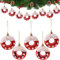 DAHI 8pcs Christbaumschmuck Deko Donuts Weihnachtsbaumanhänger Baumkugeln als Weihnachtsdeko (red)