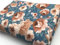 Sweat FLOWERS | blue shadow & navy | by Poppy | Meterware | ab 50x145cm (blue shadow)
