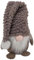 Wichtel Stoff Figur Creme Braun Stehend Weihnachten Tomte Gnom Deko Geschenk Türstopper 26cm, Farbe:Braun