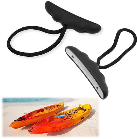 Doukesh 2 Stück Kajak Kanu Tragegriffe Pull T-Griff Kit, Kayak Griffe Tragegriffe Mit Seil, Ziehen Kajak Boots Griff Der, Multifunktionell Tragegriff Kanu Boot, Für Kajakgriffe Ersatz-Kajakzubehör