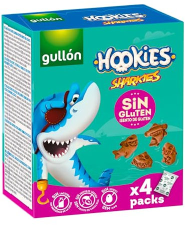 Galletas Sin Gluten Gullón Hookies Mini Sharkies 160g (4x40g)