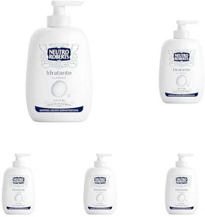 Neutro Roberts Sapone Liquido Idratante con Glicerina, Sapone Liquido per le Mani con Ingredienti Naturali, Flacone in Bio Plastica, Riciclabile, Dermatologicamente Testato, Confezione 200 ml