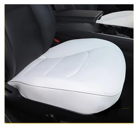 Autositzbezüge Für Tesla Für Moll 3 Für YSX Nach Maß Sitzbezüge Ler 8 Gra Anti Fouling Sitzkissen Auto Innen Zubehör Sitzbezug Auto(Front White 1 PC)