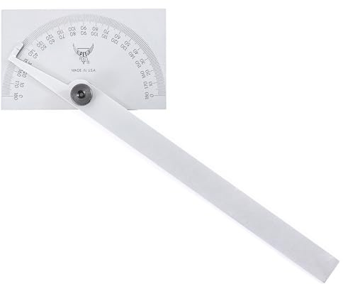 PEC Tools Stainless Steel Angle Protractor, MADE IN USA