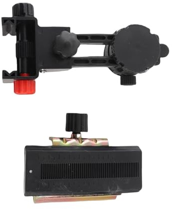 Adjustable Telescopic Pole Bracket with 360° Rotation, Precision Alignment Mount, Level Tool Adapter for Construction Engineering