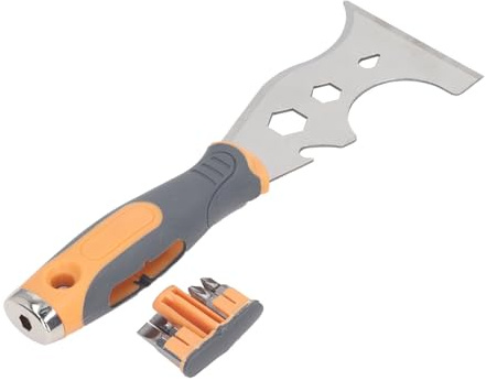 16 in 1 Multifunctional Putty Knife for Home Improvement, Stainless Steel Blade Paint Remover and Scraper Tool